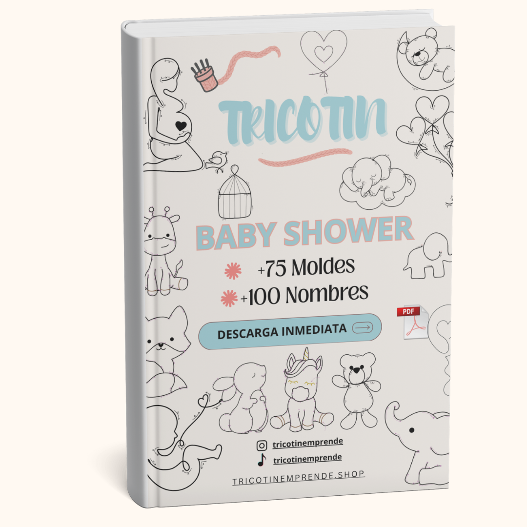 Pack Tricotin Baby Shower +75 Moldes + 100 Nombres